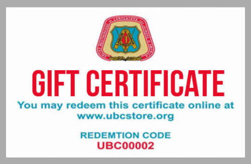 UBC Gift Certificate